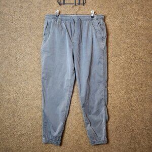 American Eagle Flex Men Trekker Joggers Gray Size Large Elastic Waist Drawstring